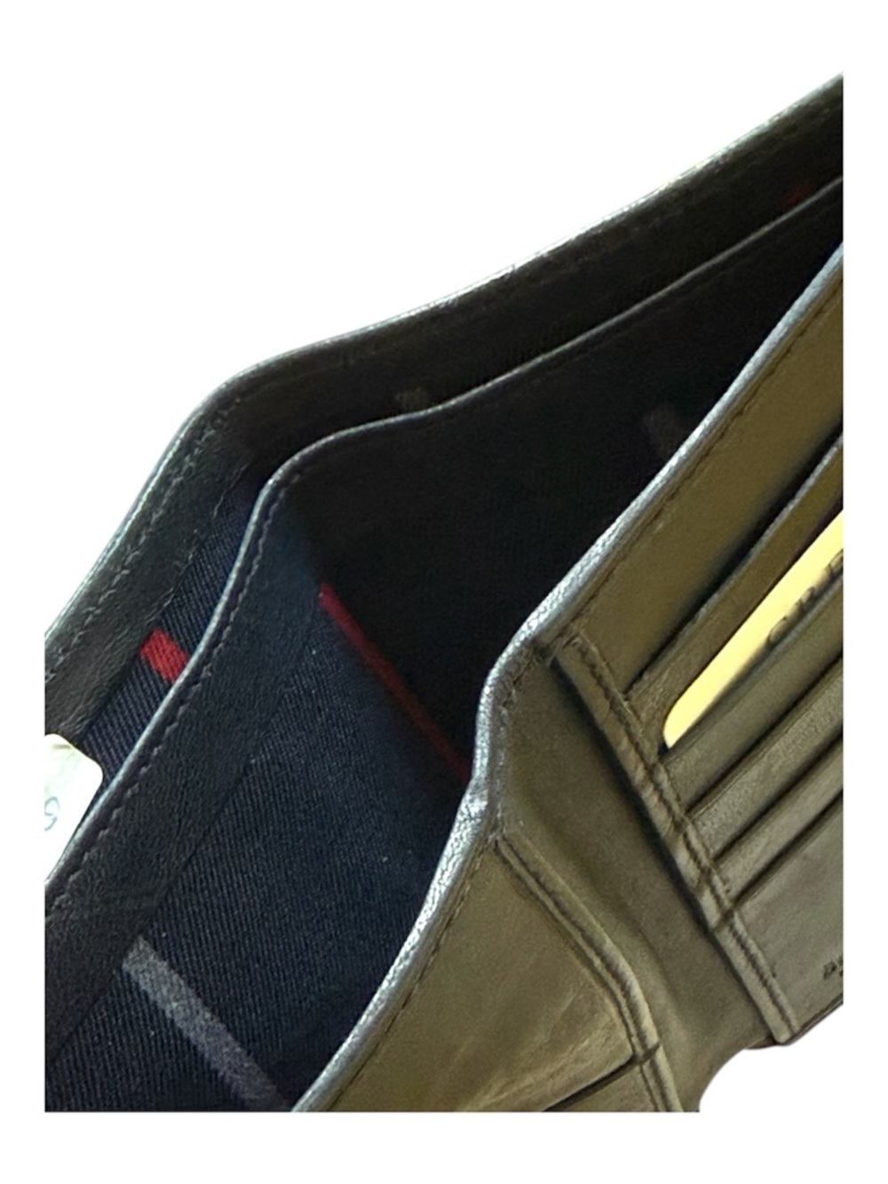 Burberry Blue Plaid Leather-Trim Wallet - Picture 6 of 7